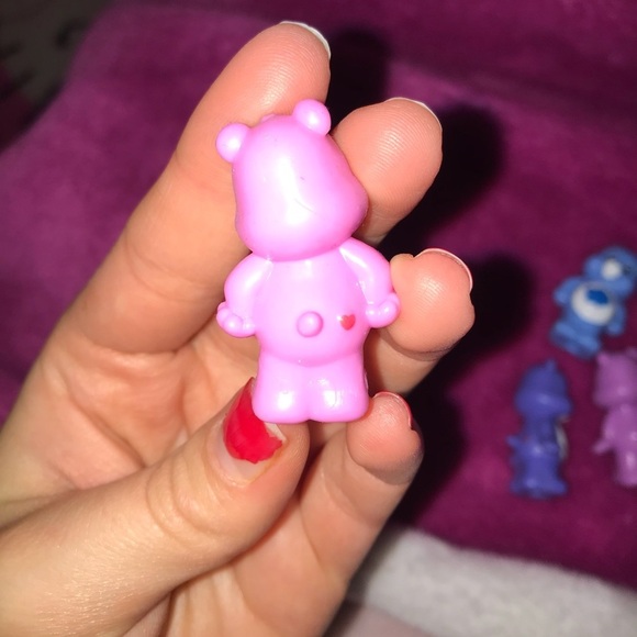 CARE BEARS Y2K RETRO VINTAGE MINI RUBBER TOYS FIGURINES - Picture 3 of 5